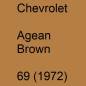 Preview: Chevrolet, Agean Brown, 69 (1972).